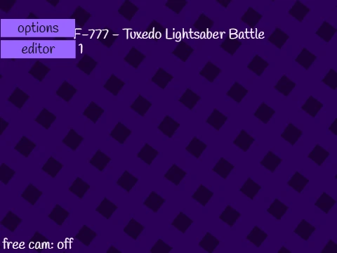ADOFAI Tuxedo Lightsaber Battle work-in-progress level logo with lightsaber theme