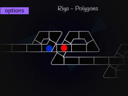 Colorful polygonal artwork from the ADOFAI level Riya-Polygons