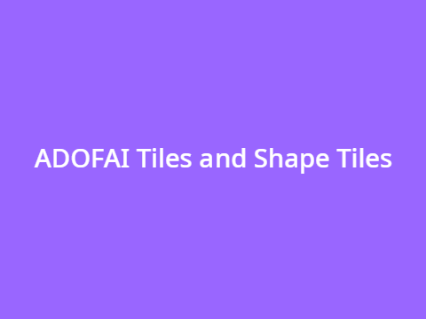 ADOFAI Tiles and Shape Tiles game logo showing various geometric tiles