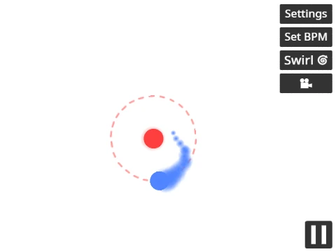 Discontinued ADOFAI demo screenshot showing early version gameplay and interface