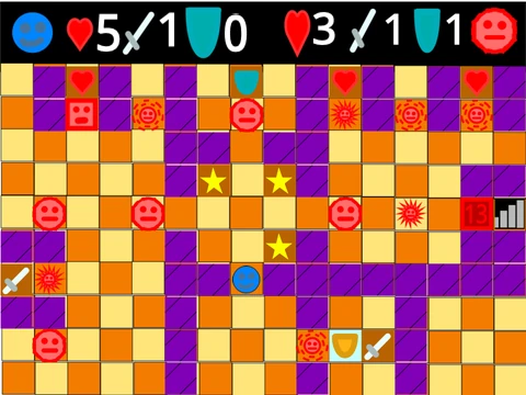 HP Atk Def ADOFAI level logo with RPG stat theme