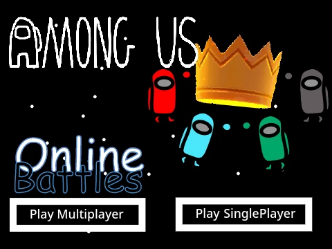 Among Us x Fall Guys game cover featuring Crewmates and Fall Guys beans together