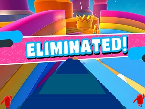Fall Guys obstacle course gameplay with challenging obstacles