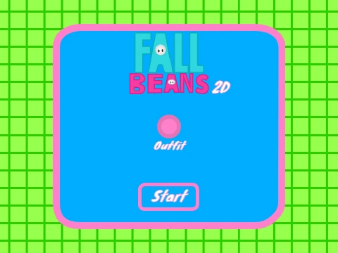 Fall Beans 2D Parody Game Screenshot - Bean character racing