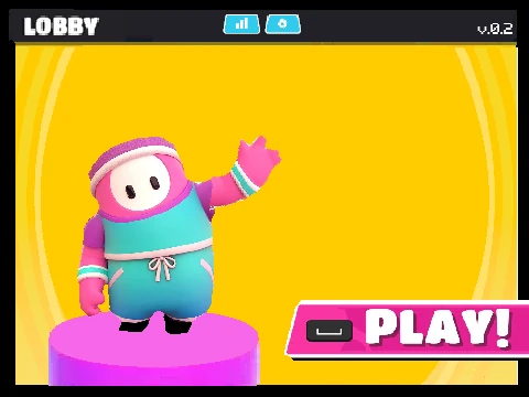 Fall Guy v2 logo showcasing an updated bean character design