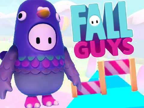 Fall Guys game cover showing colorful jelly bean characters on obstacle courses