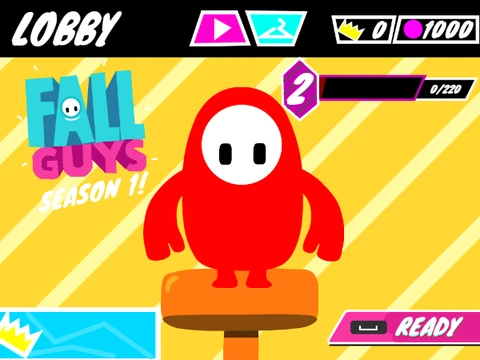 Official Fall Guys game logo featuring jelly bean characters in vibrant colors