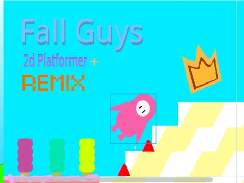 Fall Guys 2D Platformer Remix enhanced gameplay image