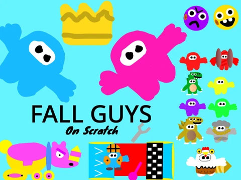 Fall Guys multiplayer gameplay showing colorful characters in obstacle courses