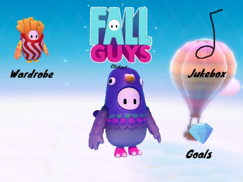 Lily character from Fall Guys Clicker game with cute visual style