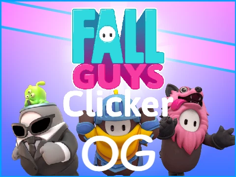 Fall Guys Clicker OG game logo featuring clicker gameplay elements and collectible beans