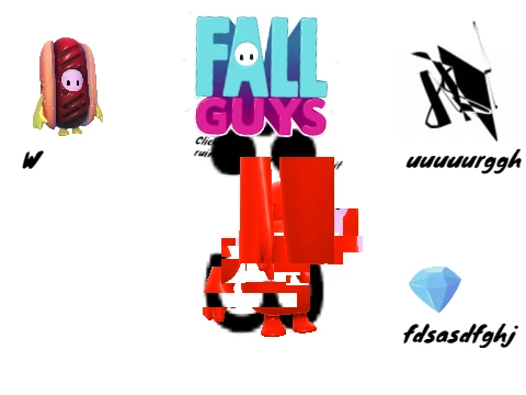 Fall Guys Clicker v.1.3 incremental idle game logo with jelly bean character