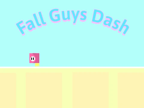 Fall Guys character dashing through speed course
