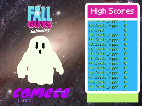 Fall Guys Hallowing V2 Gameplay Logo featuring Halloween-themed bean
