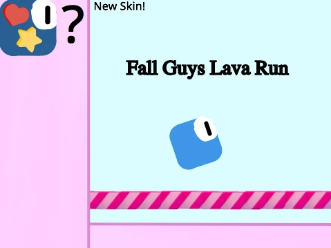 Fall Guys character escaping rising lava in mobile-friendly platformer game