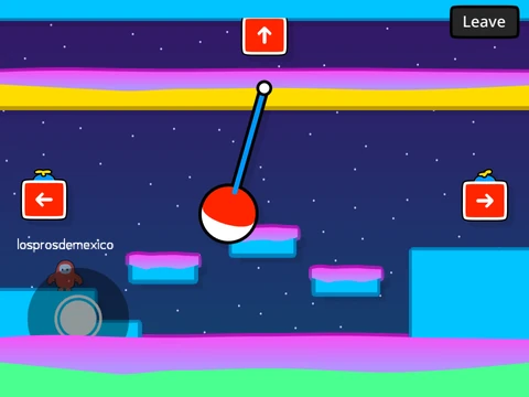 Fall Guys game running on iPad screen with colorful characters