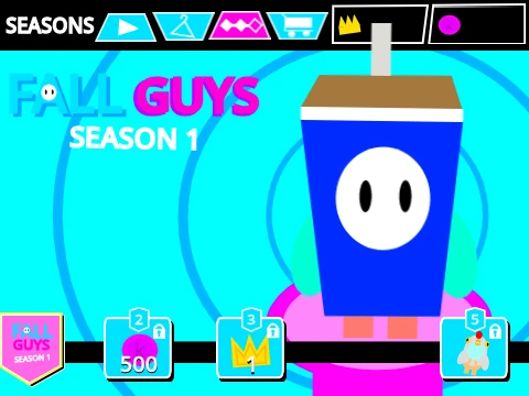 Fall Guys Mobile V4 game cover image featuring colorful characters