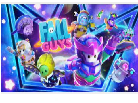 Fall Guys New Game Cover Image - Colorful beans on a new obstacle course