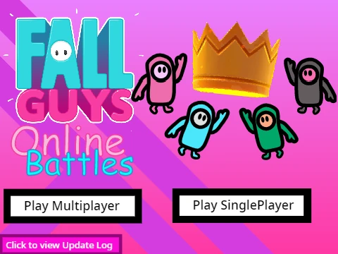 Fall Guys Online Battles game logo showing competitive bean characters racing through obstacles