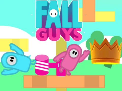 Fall Guys online battles game showing multiple players competing on obstacle course