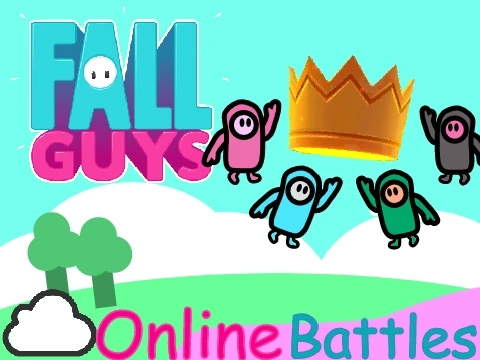 Fall Guys characters competing in online battles v7 multiplayer game