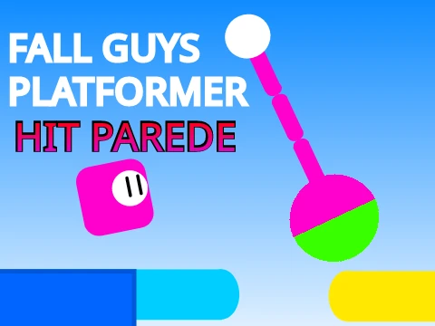 Fall Guys platformer game featuring wall jump mechanics and obstacle courses