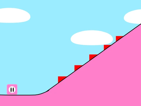 Fall Guys Platformer V6 character jumping over platform obstacles