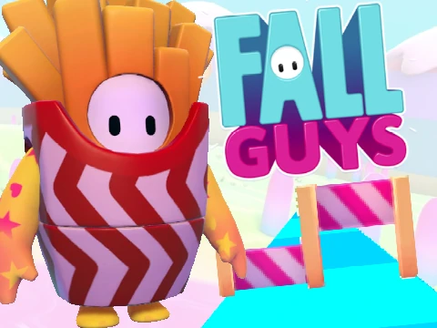 Fall Guys Runner game cover showing bean character running through obstacles