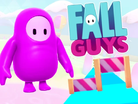 Fall Guys Runner game logo showing colorful characters running through obstacle course