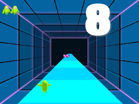 Fall Guys Runner endless running game in action with characters