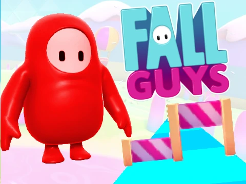 Fall Guys Runner game cover showing bean character running through side-scrolling obstacle course