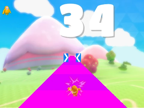 Fall guys runner hacked no sound version gameplay visual