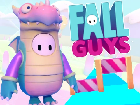 Fall Guys Runner Hacked v3 cover showing a turbo-charged bean with special effects