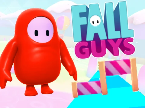 Fall Guys character running through obstacle course in endless runner game