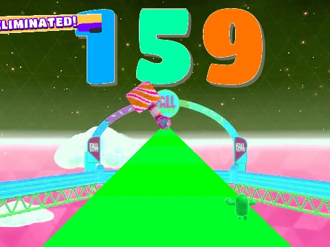 Fall Guys Runner New Rainbow Remix colorful rainbow-themed obstacle course game