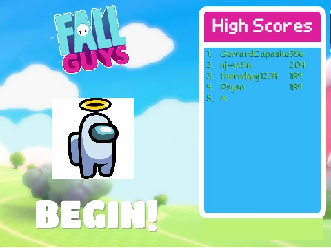 Fall Guys Runner Remix game cover showing bean character with musical elements