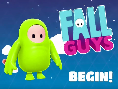 Gameplay image of Fall Guys Runner Remix showing new colorful obstacles and backgrounds