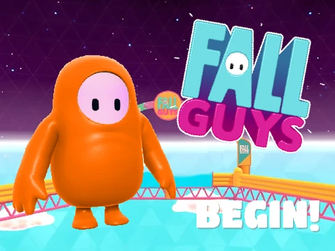 Fall Guys Runner Remix-2 v3 game featuring updated obstacles and new challenges