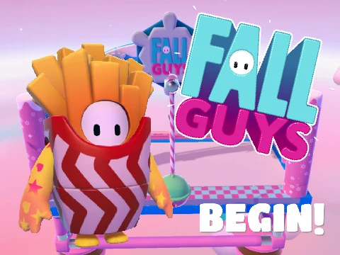 Fall Guys Silent Runner Remix visual gameplay without sound