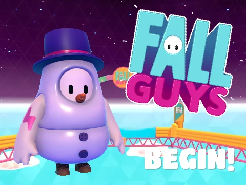 Fall Guys Runners Game Logo and Cover - Obstacle Running Fun