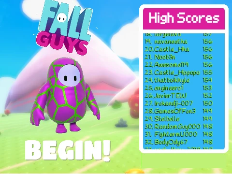 Fall Guys Running V2 precision platformer with obstacle courses and speed challenges