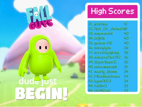 Fall Guys character racing against timer in speedrun obstacle course