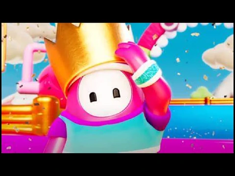Fall Guys Theme Animlz Remix featuring bean characters in animal costumes on colorful courses