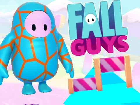 Fall Guys Ultimate Knockout logo featuring the iconic crown and colorful beans