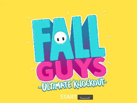 Official-style logo for Fall Guys: Ultimate Knockout featuring a triumphant bean with a crown