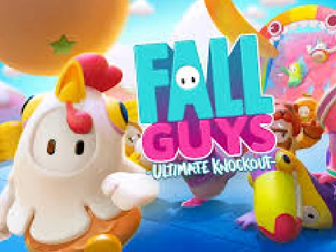 Fall Guys v0.02 development version cover showing work-in-progress bean characters