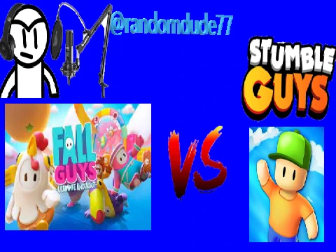 Fall Guys and Stumble Guys side-by-side gameplay comparison screenshot