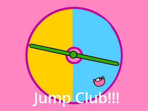 Fall Guys Jump Club round showing characters avoiding rotating arms on platform