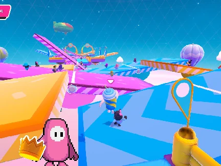 Jumper Rush Fall Guys Edition cover art showing a bean character mid-jump over a treacherous gap