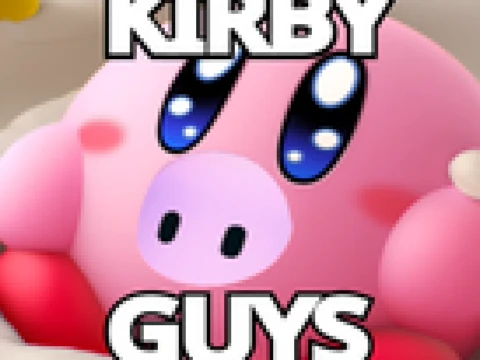 Kirby Guys Crossover Game Logo - Kirby meets Fall Guys